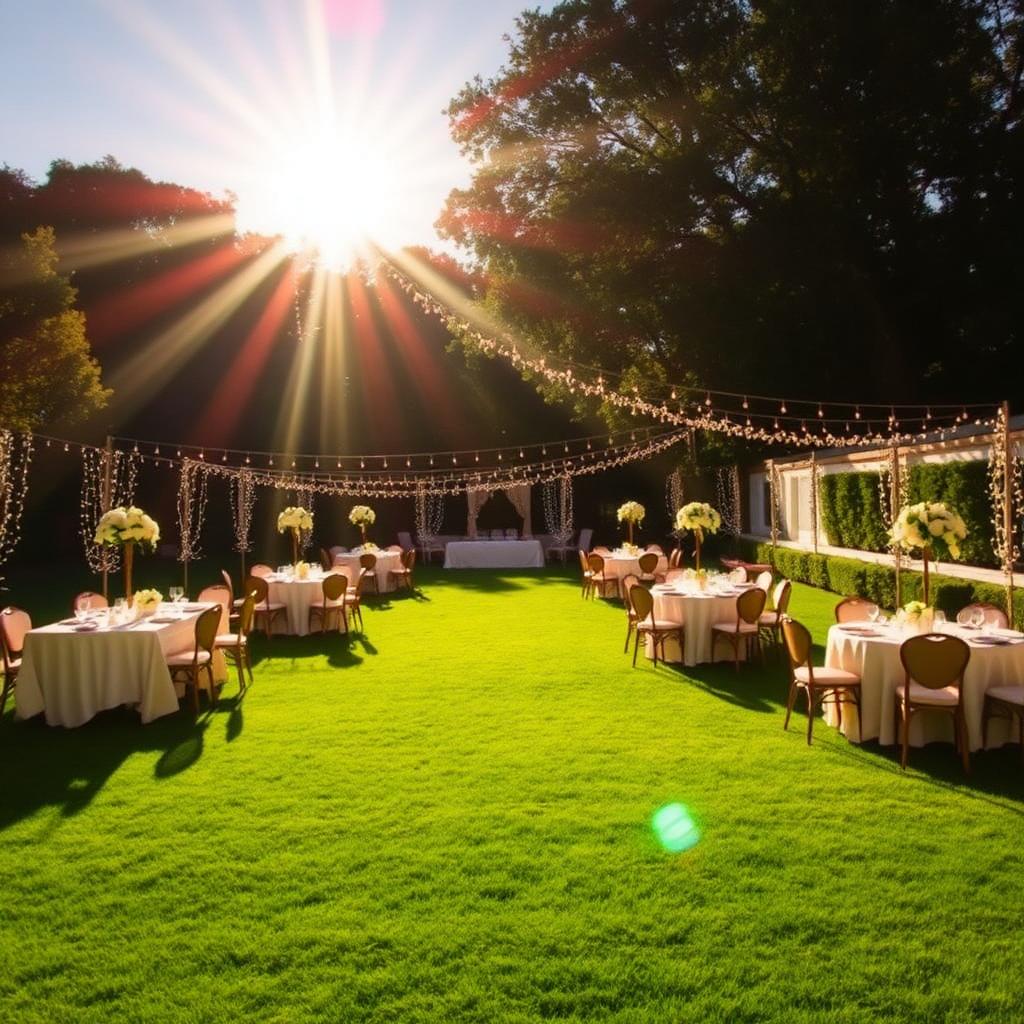 Outdoor banquet lawn at Funcity Bareilly